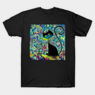 Surreal Curious Cat T-Shirt